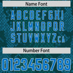 Custom Aqua Personalized Snakeskin Graffiti Pattern Authentic Football Jersey