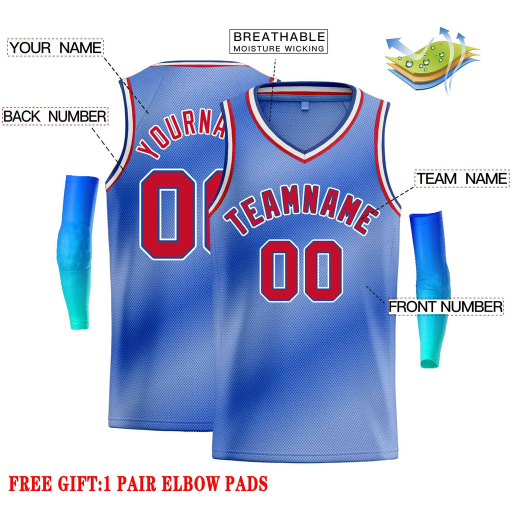 Custom Royal Maroon-Royal Gradient Fashion Tops Basketball Jersey