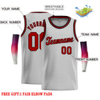 Custom Gray Maroon-Black Classic Tops Casual Basketball Jersey