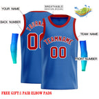 Custom Blue Red-White Classic Tops Casual Basketball Jersey