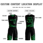 Custom Black Green Double Side Sets Design Sportswear Basketball Jersey