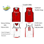 Custom  Reversible Mesh Basketball Jersey Personalized Double Side Tops