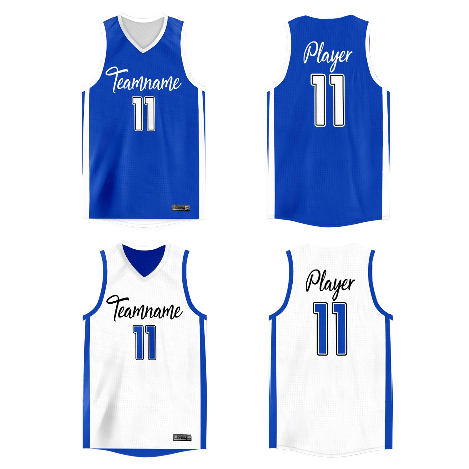 Custom  Reversible Mesh Basketball Jersey Personalized Double Side Tops