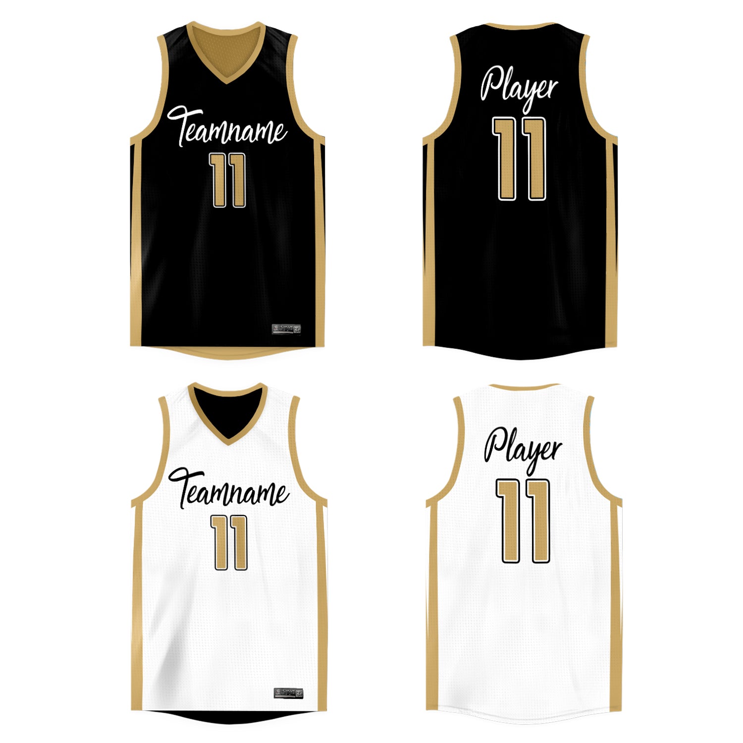 Custom  Reversible Mesh Basketball Jersey Personalized Double Side Tops