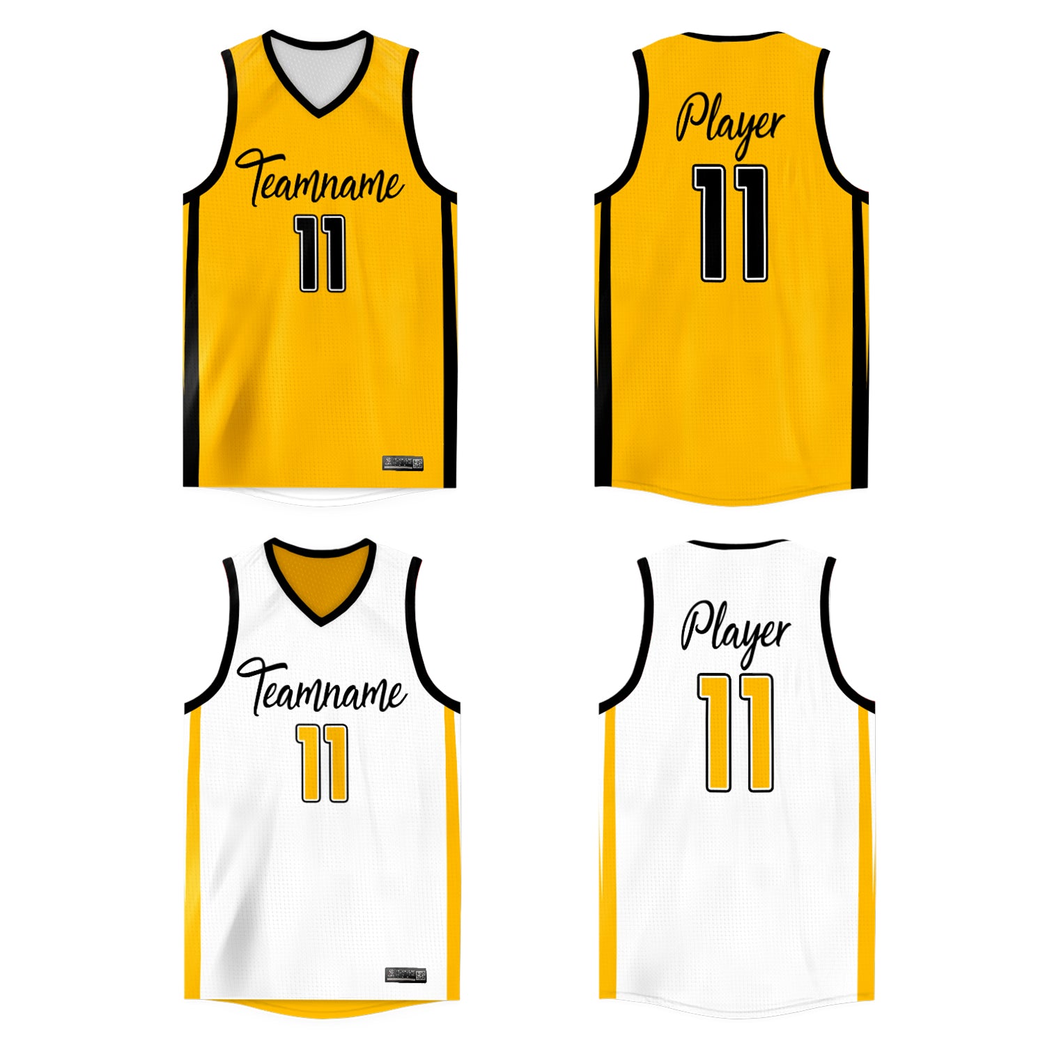 Custom  Reversible Mesh Basketball Jersey Personalized Double Side Tops