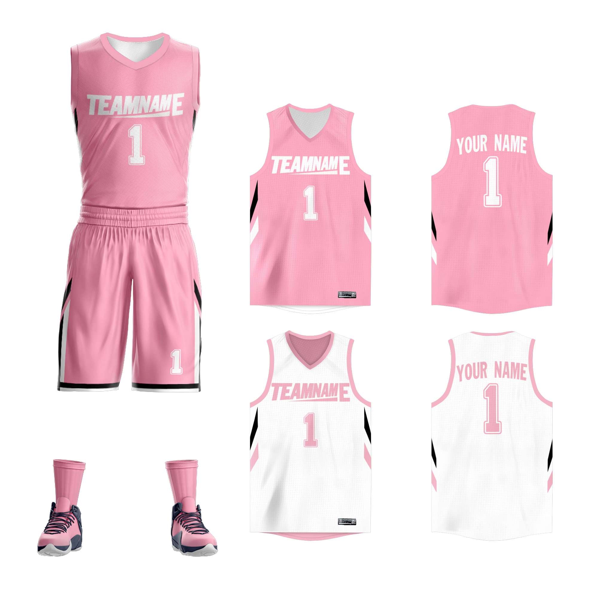 Custom Team Basketball Jersey Sportwear Reversible Sets Uniforms for Adults/Youth