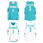 Custom  Reversible Mesh Basketball Jersey Personalized Double Side Tops