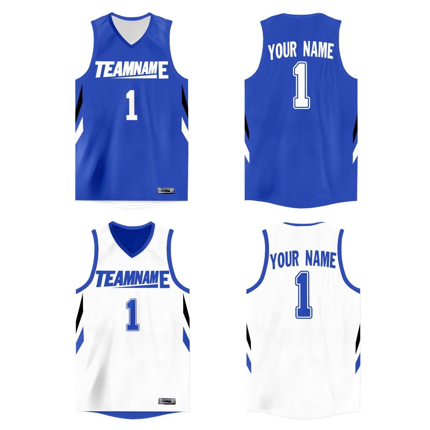 Custom  Reversible Mesh Basketball Jersey Personalized Double Side Tops
