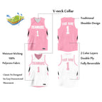 Custom  Reversible Mesh Basketball Jersey Personalized Double Side Tops