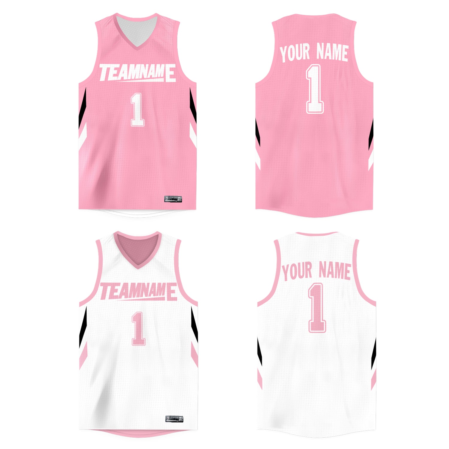 Custom  Reversible Mesh Basketball Jersey Personalized Double Side Tops