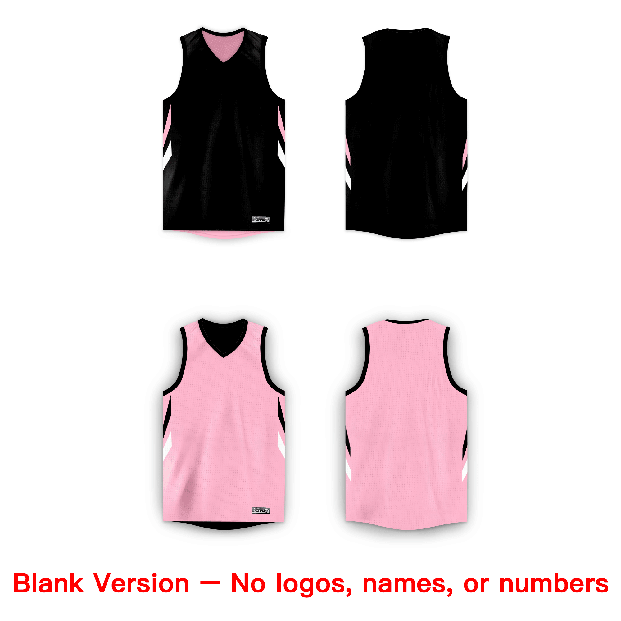 Custom Black Pink Double Side Sets Design Sportswear Basketball Jersey