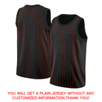 Custom Black Red-White Stripe Fashion Tops Breathable Basketball Jersey