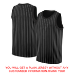 Custom Black Blue-White Stripe Fashion Tops Breathable Basketball Jersey