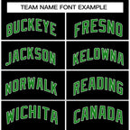 Custom Black Green-White Stripe Fashion Tops Breathable Basketball Jersey