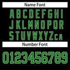 Custom Black Green-White Stripe Fashion Tops Breathable Basketball Jersey