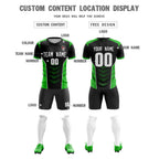 Custom Black Green Soft Training Uniform Soccer Sets Jersey