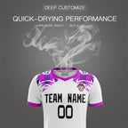 Custom White Purple Soft Training Uniform Soccer Sets Jersey