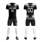 Custom Black White-Gray Soft Training Uniform Soccer Sets Jersey