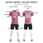 Custom Pink Black White Quick Dry Training Uniform Soccer Sets Jersey