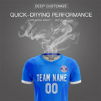 Custom Royal Black Training Uniform For Men Soccer Sets Jersey