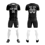 Custom Black White Training Uniform Soccer Sets Jersey