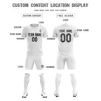 Custom White Black Training Men Uniform Soccer Sets Jersey