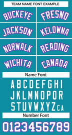 Custom Aqua White-Purple Classic Style Baseball Jersey For Women