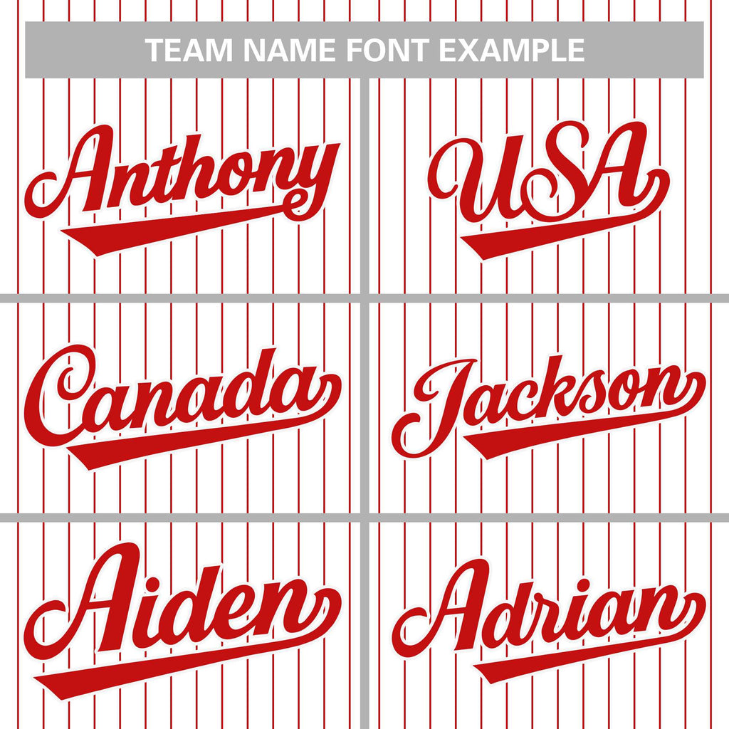Custom Pinstripe Baseball Jersey Button Down Shirt Personalized for Adults/Youth
