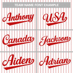 Custom Pinstripe Baseball Jersey Button Down Shirt Personalized for Adults/Youth