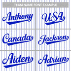 Custom Pinstripe Baseball Jerseys Personalized Button-Down Shirts for Teams