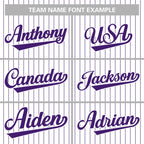 Custom Pinstripe Baseball Jerseys Personalized Button-Down Shirts for Teams