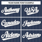 Custom Pinstripe Baseball Jersey Button Down Shirt Personalized for Adults/Youth