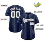 Custom Pinstripe Baseball Jersey Button Down Shirt Personalized for Adults/Youth