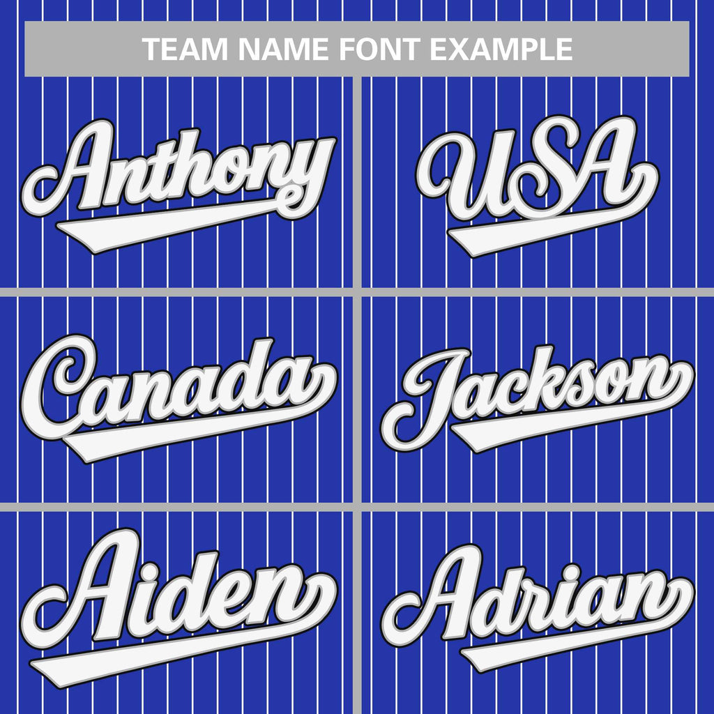 Custom Pinstripe Baseball Jersey Button Down Shirt Personalized for Adults/Youth