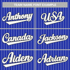 Custom Pinstripe Baseball Jersey Button Down Shirt Personalized for Adults/Youth