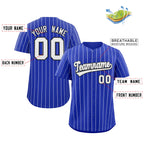 Custom Pinstripe Baseball Jersey Button Down Shirt Personalized for Adults/Youth