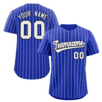Custom Pinstripe Baseball Jersey Button Down Shirt Personalized for Adults/Youth