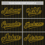 Custom Pinstripe Baseball Jersey Button Down Shirt Personalized for Adults/Youth