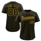Custom Pinstripe Baseball Jersey Button Down Shirt Personalized for Adults/Youth