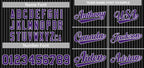 Custom Black Purple-White Stripe Fashion Authentic Baseball Jersey