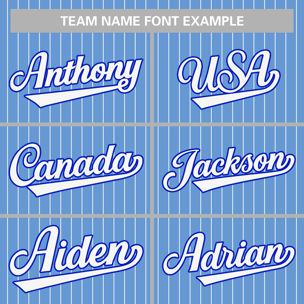 Custom Pinstripe Baseball Jersey Button Down Shirt Personalized for Adults/Youth