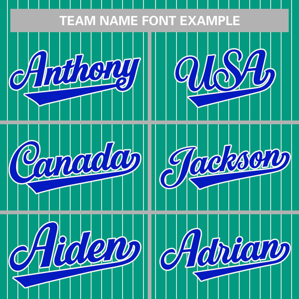 Custom Pinstripe Baseball Jersey Button Down Shirt Personalized for Adults/Youth