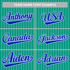 Custom Pinstripe Baseball Jersey Button Down Shirt Personalized for Adults/Youth