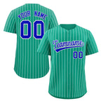 Custom Pinstripe Baseball Jersey Button Down Shirt Personalized for Adults/Youth