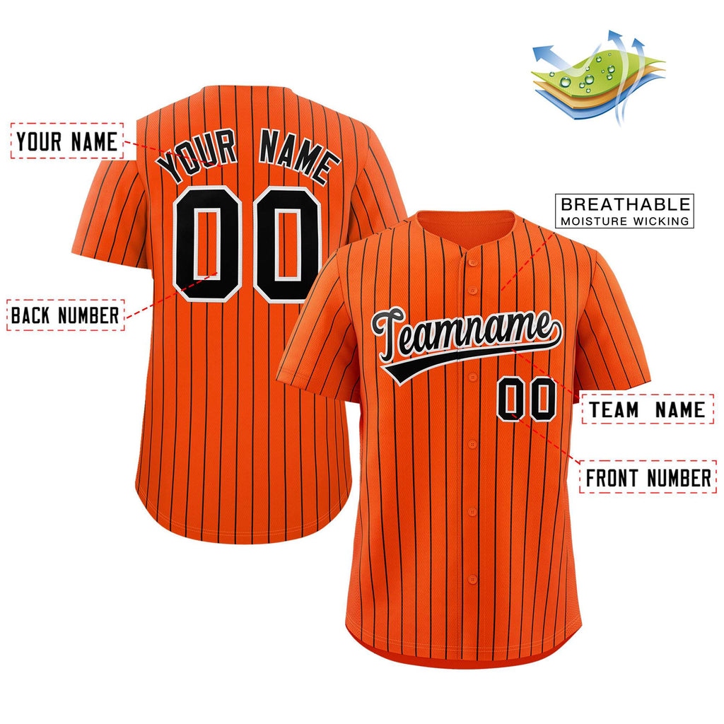 Custom Pinstripe Baseball Jersey Button Down Shirt Personalized for Adults/Youth