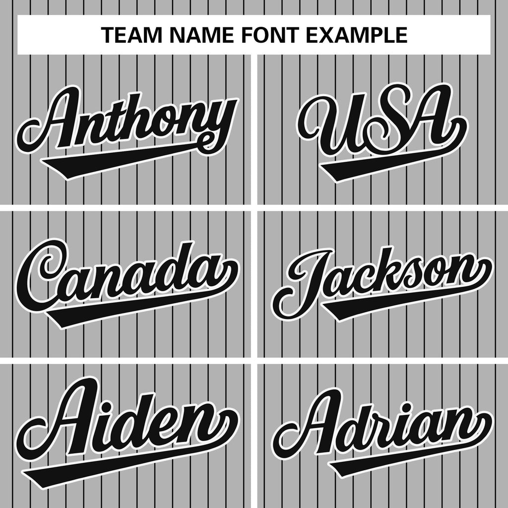 Custom Pinstripe Baseball Jersey Button Down Shirt Personalized for Adults/Youth