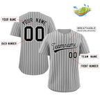 Custom Pinstripe Baseball Jersey Button Down Shirt Personalized for Adults/Youth