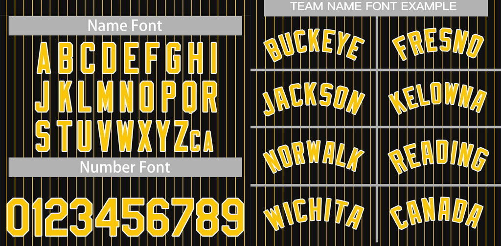 Custom Black Gold-White Stripe Fashion Authentic Baseball Jersey