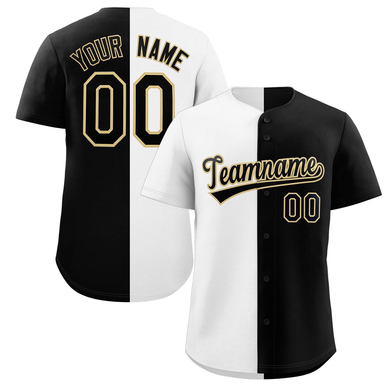 Custom Full Button Baseball Jersey Personalized Team Uniform Sports Split Shirts