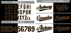 Custom Black White-Old Gold Split Fashion Authentic Baseball Jersey